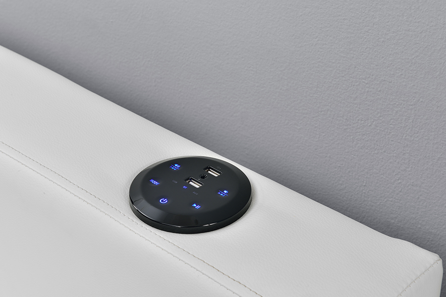 1894-1DS Bluetooth zvučnik tapecirani okvir kreveta za pohranu audio-vizualnih sadržaja