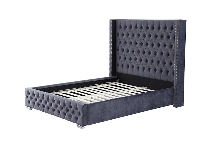 1351 Moderni luksuzni dizajn Wingback Bed Tapecirani krevet