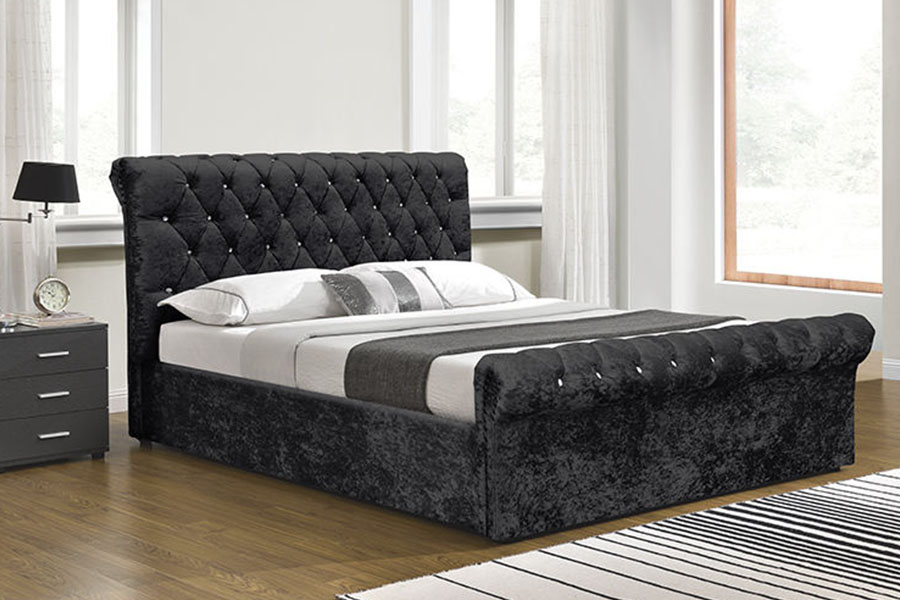 1153G Chesterfield otomanski krevet za pohranu od drobljenog baršunastog kristala