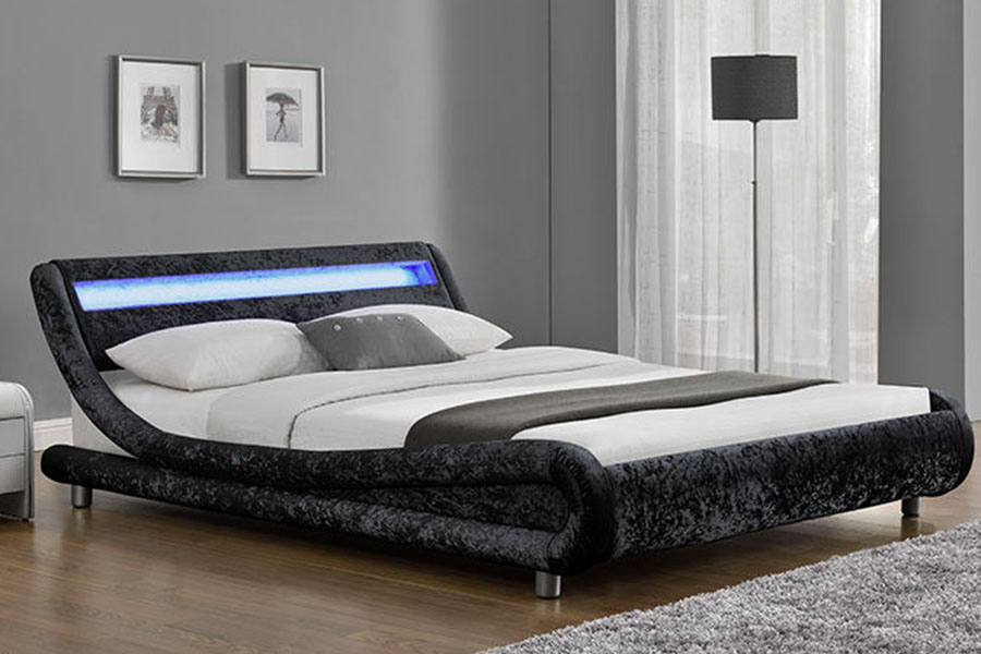 1140-1 Dvobojni LED tapecirani okvir kreveta od sintetičke kože