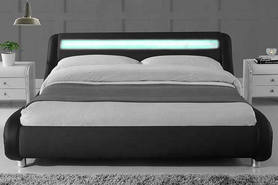 1140-1 Dvobojni LED tapecirani okvir kreveta od sintetičke kože