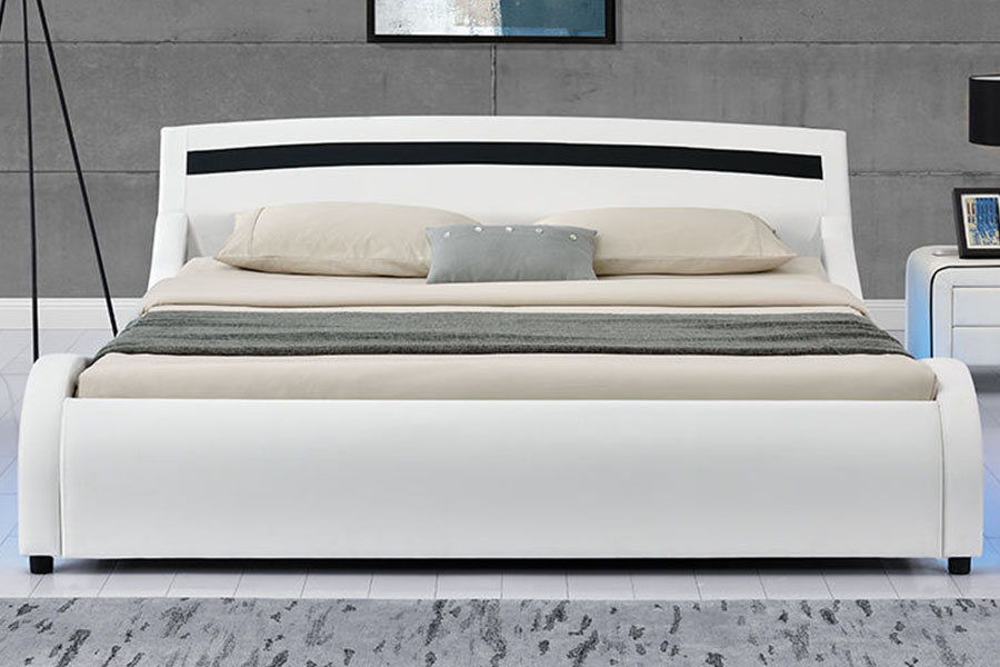 1188-1-2B Moderni LED tapecirani okvir kreveta od PU kože