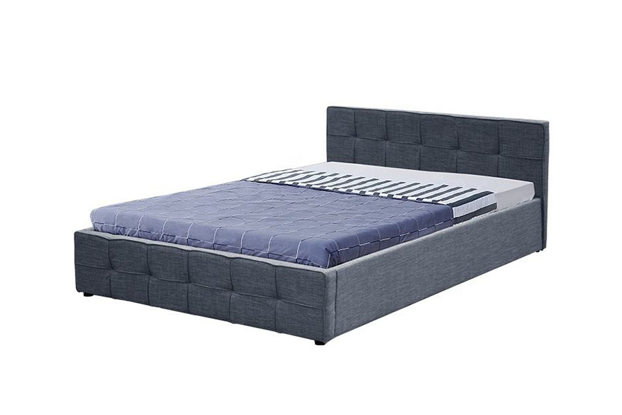 1295G panel-uzglavlje Tkanina Queen tapecirani otomanski okvir kreveta za pohranu